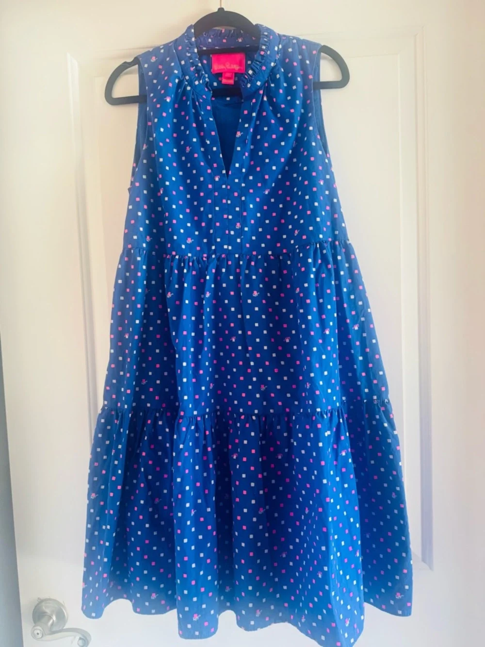 Lilly Pulitzer Novella Swing Dress in Borealis Blue Lilly Squared size medium - Picture 3 of 7